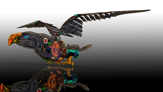 mechanical bird机械扑翼飞鸟机构3D图纸 Solidworks设计缩略图